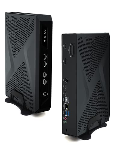 HYSTOU Mini Gaming PC, Mini Gaming Computer i7 10870H 64GB DDR4 512GB NVMe SSD 1TB HDD Mini PC Gaming GTX1650, Vier Bildschirm 8K Display Windows 11 Pro Mini Desktop PC, WiFi6/BT5.2 PC Gamer von HYSTOU