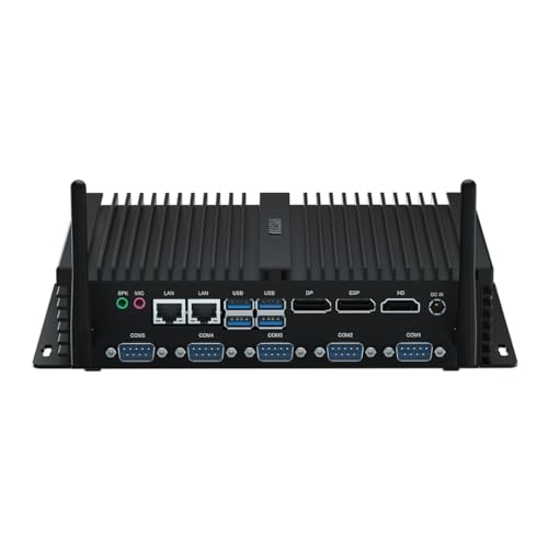 HYSTOU Windows 11 Pro Mini PC, lüfterloser Industriecomputer I5-8250U((4C/8T, bis zu 3,4 GHz) 16GB DDR4 512GB SSD 2TB HDD Dual Gigabit LAN Small Desktop, 4K Triple Display, unterstützt Linux/Ubuntu von HYSTOU