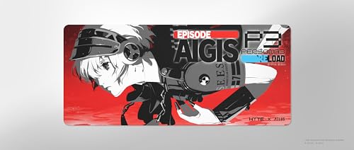 HYTE Aigis Deskpad – Persona 3 Reload Offizielles Mousepad – Benutzerdefiniertes lizenziertes Kunstwerk mit Atlus – Großes rutschfestes Gaming-Mauspad – Rot von HYTE