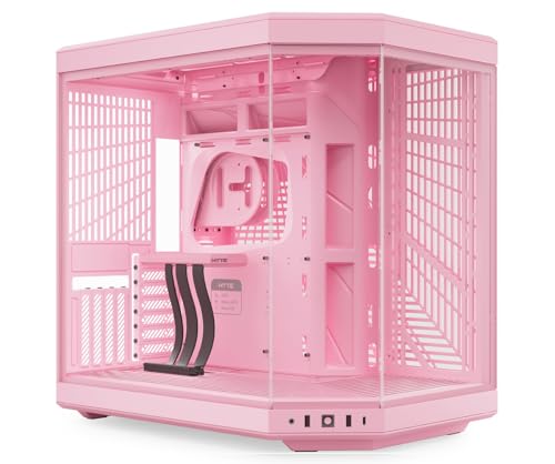HYTE Y70 Dual Chamber ATX Mid Tower Modernes ästhetisches Gehäuse Erdbeermilch (E-ATX/ATX/M-ATX/M-ITX) von HYTE