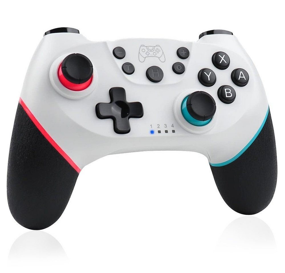 HYTIREBY Controller für Nintendo Switch, Wireless Pro Controller (Weiß) Gamepad (Remote Controller Gamepad mit Turbo Dual Shock Joysticks) von HYTIREBY