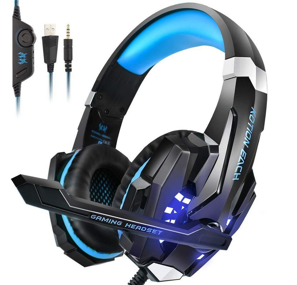 HYTIREBY Gaming Headset für PS4 PS5 PC Xbox Series Gaming-Headset (3.5 mm Deep Bass Stereo Surround Sound PS4 Headset) von HYTIREBY