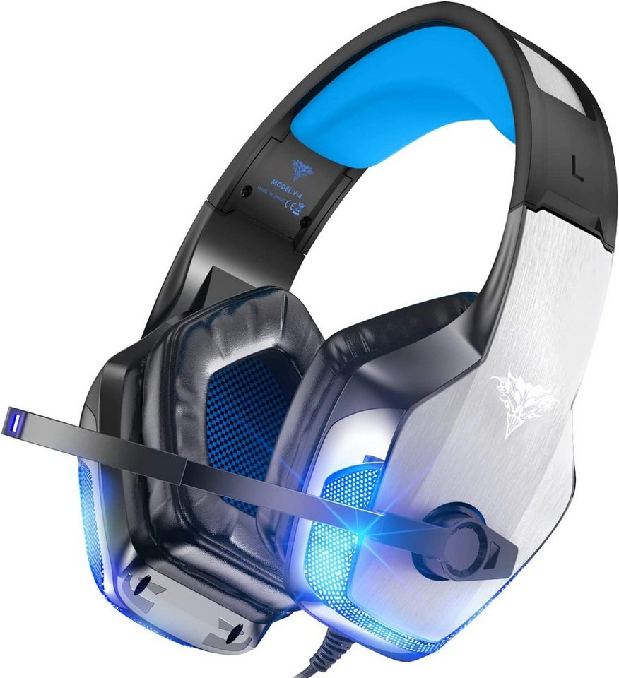 HYTIREBY Gaming Headset für Xbox / PS5 / PC Gaming-Headset (Kopfhörer Mikrofon, LED-Licht Bass Surround Soft Memory Ohrenschützer) von HYTIREBY