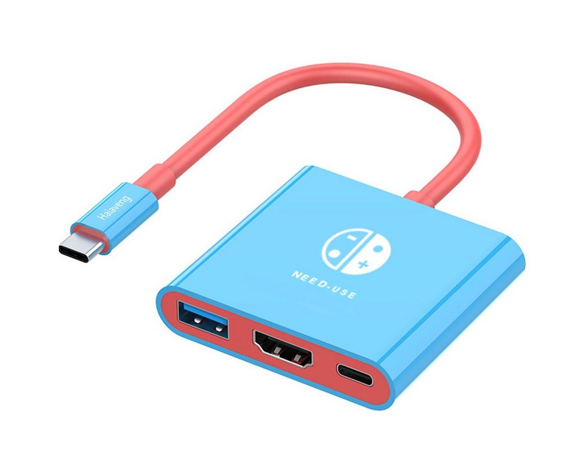 HYTIREBY Handy-Dockingstation Switch Docking Station Typ C mit HDMI USB 3.0 und USB C., kompatibel mit Switch, Mackbook, iPad Pro und Android von HYTIREBY