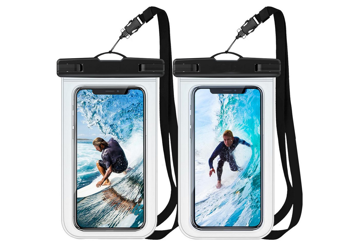 HYTIREBY Handyhülle 2 Stück Wasserdicht Handyhülle Waterproof Phone Case IPX8 7,0, Wasserdicht Handytasche für iPhone 15 14 13 12 11 Pro Max Plus" von HYTIREBY