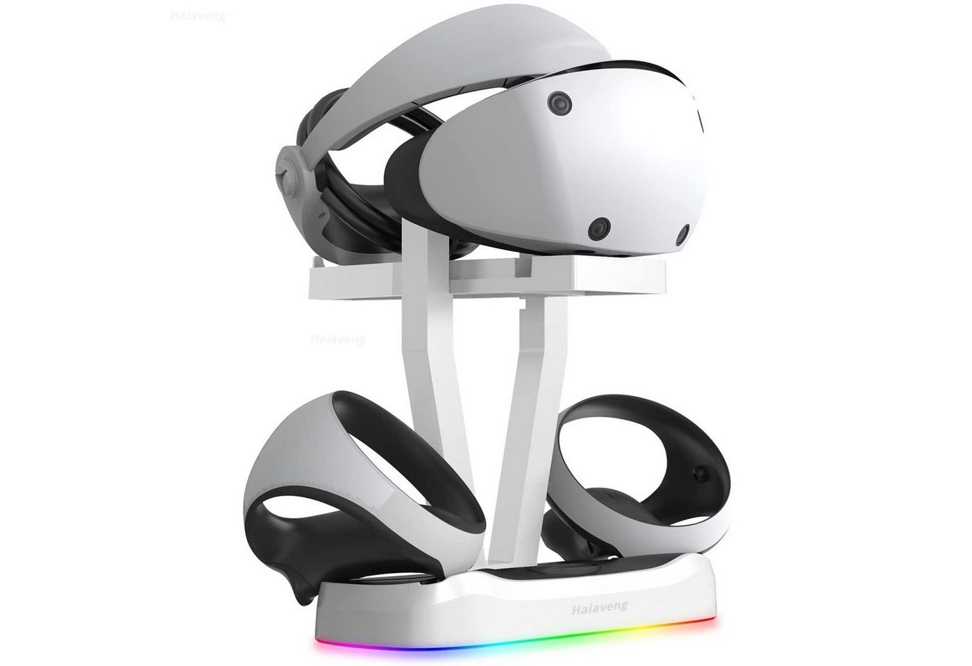 HYTIREBY Ladestation kompatibel mit Playstation VR 2 Controller, PS VR2 Storage Controller-Ladestation (LED Ständer für PS VR 2 Headset & Sense Controller mit 10 RGB-Licht) von HYTIREBY