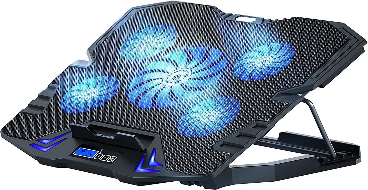 HYTIREBY Notebook-Kühler Kühlpad Gaming Notebook Kühler, Laptop Fan Cooling Stand, Computer-Kühlmatte mit LCD-Controller, für 10-15,6-Zoll-Laptops von HYTIREBY