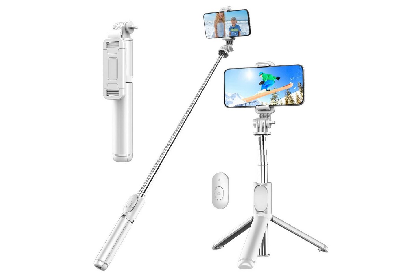 HYTIREBY Selfie-Stick Bluetooth, mit Stativ Fernbedienung, Handyhalter Selfiestick (Geeignet für die Aufnahme von Fotos, Live-Übertragung und andere) von HYTIREBY