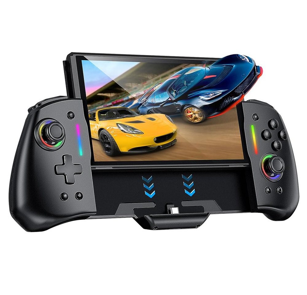 HYTIREBY Switch Controller für Nintendo Switch/OLED Gamepad (mit Großer Griffe/Turbo Funktion/Dual Motors Vibration) von HYTIREBY