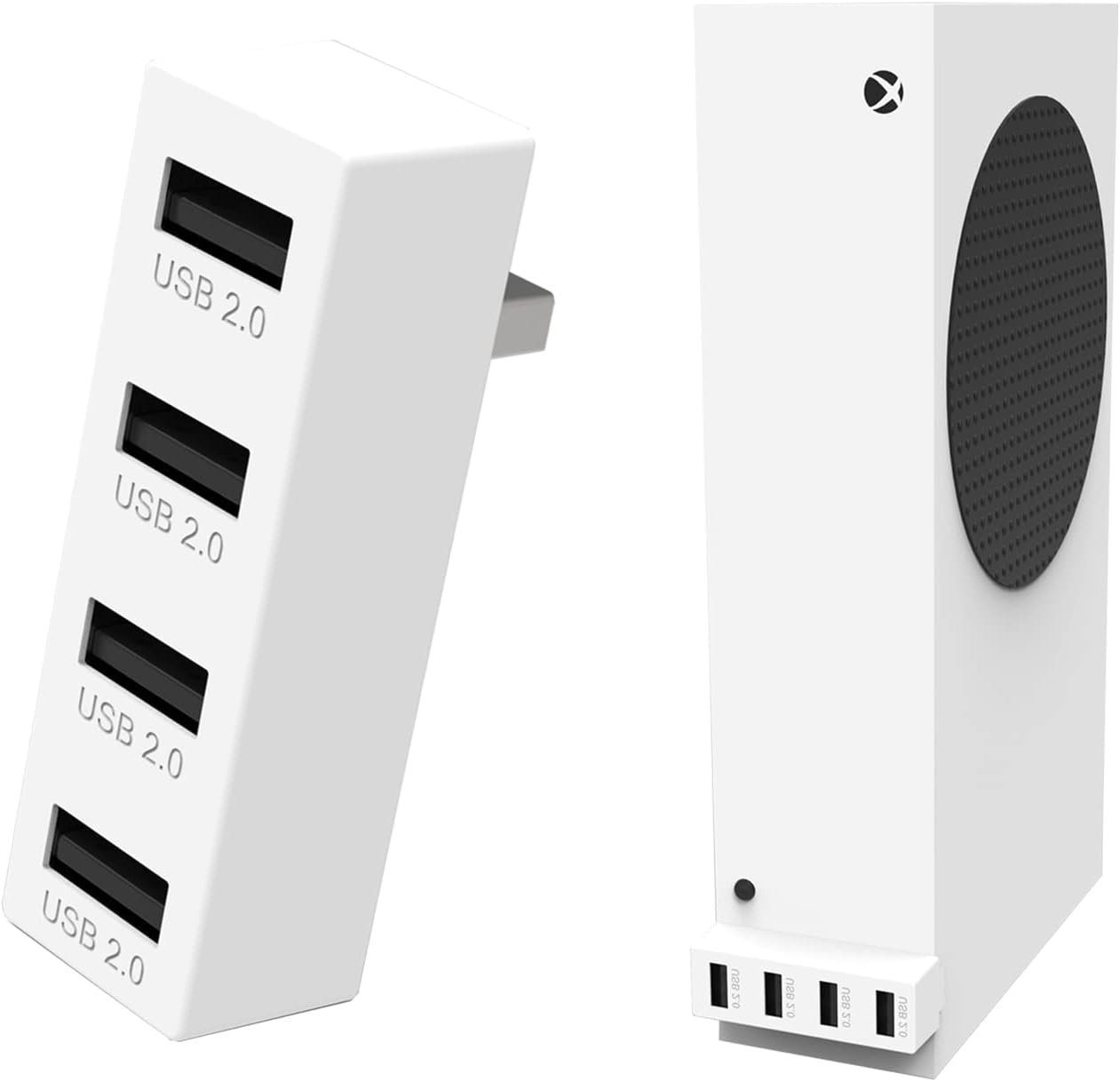 HYTIREBY USB Hub 2.0 mit 4 Anschlüssen für Xbox Series X/S Zubehor für Xbox Contoller (Hochgeschwindigkeits USB Hub Splitter Erweiterungsadapter) von HYTIREBY