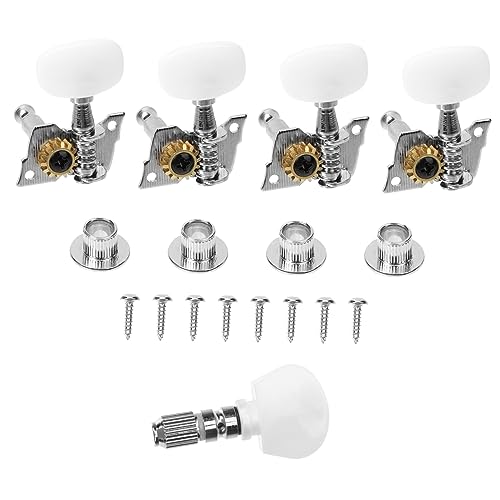 HYTROVE 1Satz Banjo Stimmgerät Tuning Pegs für Banjo Präzisionsproduktion Langlebig und Zuverlässig für Exakte und Aufbewahrung von Musikinstrumenten Silberfarben von HYTROVE