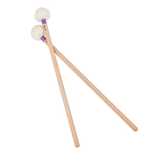 HYTROVE 2Stücke Filz Trommelstöcke mit Holzgriff Professionelles Percussion Instrument Zubehör für Sanften und Langlebigkeit für Anfänger und Erfahrene Schlagzeuger HYTROVE 2Stücke Filz Trommelstöcke mit Holzgriff Professionelles Percussion Instrument Zubehör für Sanften und Langlebigkeit für Anfänger und Erfahrene Schlagzeuger von HYTROVE