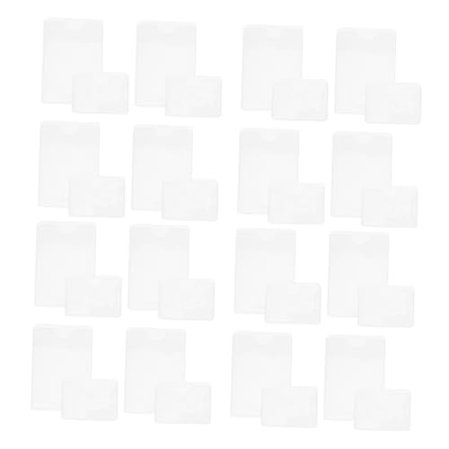 HYTROVE 50 Stück Etikettenhalter transparente Taschenärmel Klebetaschen für Etiketten Plastikkartenhalter Klebeetikettentaschen Klare Etikettentaschen Bibliothekstaschen selbstklebend PVC von HYTROVE