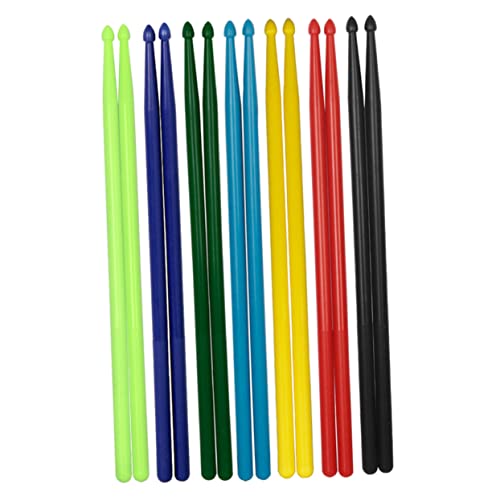 HYTROVE 7Paare Nylon Trommelstöcke Leichte Schlagzeugstöcke für Drum Set Rutschfeste Oberfläche Umweltfreundliches Material für Profis und Amateure von HYTROVE