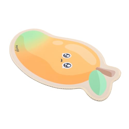 HYTROVE Kawaii Schreibtischzubehör, Süßes Mauspad in Mango-Form, Cartoon-Obst-mauspad, Glatte Oberfläche Für Bürospiele Und Kinder von HYTROVE