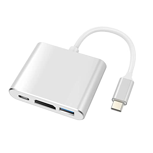 HYTTER USB C auf HDMI Adapter, USB 3.0 Typ C auf HDMI 4K Multiport AV Konverter mit USB 3.0 Port Mac HDMI Adapter für MacBook Pro/S8+/S9+/Projektor/Monitor von HYTTER