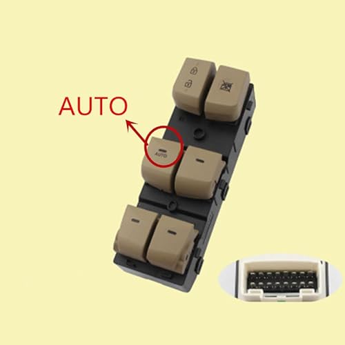 Car Window Regulator Switch 935704V000 Fenster-Hauptschaltertaste vorne links/Passend for Hyundai Elantra MD 2011–16 Türglas-Hebekontrollschalter links 935703X000(Blue) von HYUDXH