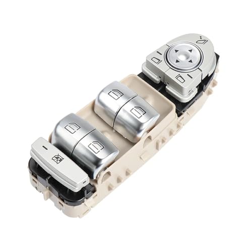 Car Window Regulator Switch A2059056811 Power Master Fenster Control Schalter Taste Konsole/Fit for Mercedes-Benz C Klasse W205 S205 X253 C200 C300 c350 C63 AMG(Beige) von HYUDXH