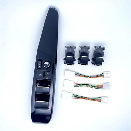 Car Window Regulator Switch Beleuchtete LED-Taste for Fensterheber-Schalter, passend for Toyota Camry 2018–2023, linke Hintergrundbeleuchtung, Upgrade Spiegelschalter, 1–4 Stück(Red) von HYUDXH
