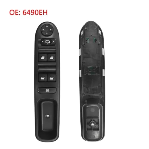 Car Window Regulator Switch Elektrischer Fensterheber-Steuerschalter for Peugeot 207 307 / passend for Citroen C3 Picasso 2000+ 6554KT 6554QC 6490EH 6490HQ 6554QF 6554QG(6490EH) von HYUDXH
