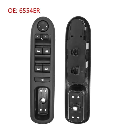 Car Window Regulator Switch Elektrischer Fensterheber-Steuerschalter for Peugeot 207 307 / passend for Citroen C3 Picasso 2000+ 6554KT 6554QC 6490EH 6490HQ 6554QF 6554QG(6554ER) von HYUDXH