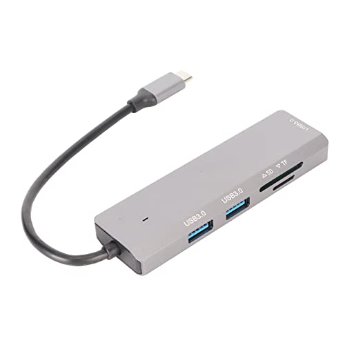 USB 3.0-Hub, USB-Hub, 5 Gbit/s Übertragungsgeschwindigkeit, Plug-and-Play, 3 USB 3.0-Anschlüsse, Speicher, Kartenleser, Tragbarer Typ-C-Hub Für Laptop von HYWHUYANG