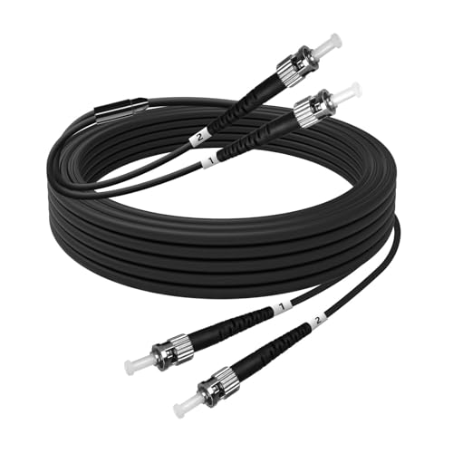 Glasfaser-Patchkabel ST auf ST, für den Außenbereich, direkte Erdung, industrielles TPU, Duplex, Singlemode-Faserkabel, 2-adrig, OS2, 9/125um Optik-Internetkabel, OD-5 mm, Schwarz, 5 m Glasfaser-Patchkabel ST auf ST, für den Außenbereich, direkte Erdung, industrielles TPU, Duplex, Singlemode-Faserkabel, 2-adrig, OS2, 9/125um Optik-Internetkabel, OD-5 mm, Schwarz, 5 m von HYX FIBER CABLE