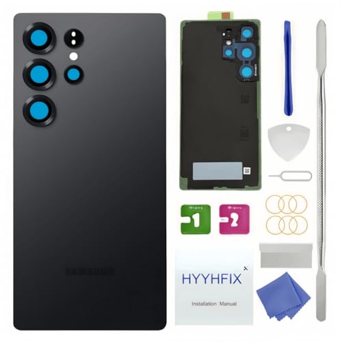 Pixel 9 Pro Back Glass Replacement for Google Pixel 9 Pro 5G Rear Back Cover Glass Battery Door Waterproof and Professional Repair Tool Kit (Obsidian) von HYYHFIX