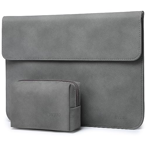 HYZUO 13 Zoll Laptophülle Laptop Hülle Tasche Kompatibel mit MacBook Air 13 M2 A2681 M1 A2337 A2179 2023-2018, MacBook Pro 13 M2 A2686 M1 A2338 2023-2016, XPS 13, Surface Pro X/9/8/7/6/5, Dunkelgrau-H von HYZUO