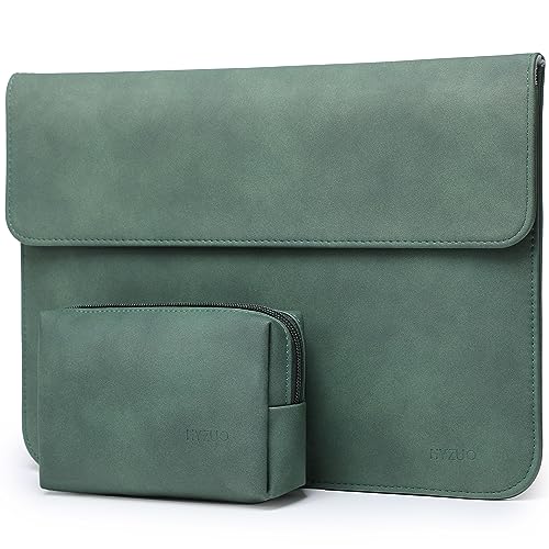 HYZUO 15-16 Zoll Laptophülle Laptop Hülle Tasche Kompatibel mit MacBook Pro 16 M3/M2/M1 Pro/Max A2991 A2780 A2485 A2141 2024-2019, XPS 15, MacBook Pro 15 A1398, Galaxy Book Pro 15, Mitternacht grün-H von HYZUO
