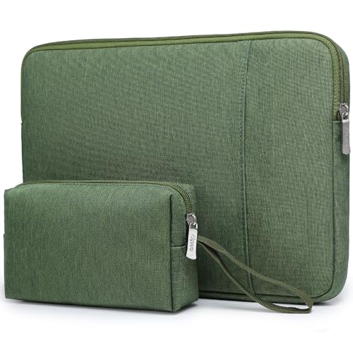 HYZUO 14-15 Zoll Laptop Tasche Set für MacBook Air 15 M4 M3 M2, MacBook Pro 15, 15" Surface Laptop, XPS 15 Plus, Laptop Schutzhülle für 14 Zoll Dell HP Lenovo ThinkPad Asus Acer Huawei, Grasgrün von HYZUO