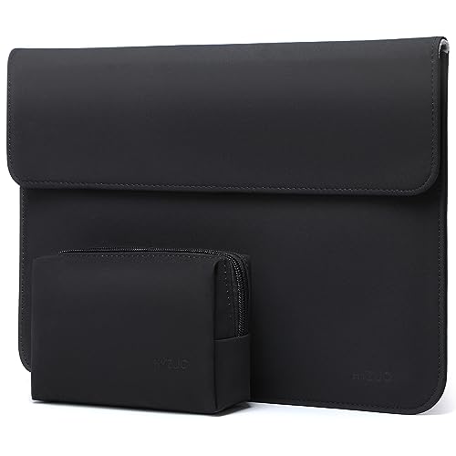 HYZUO 15 Zoll Laptophülle Laptop Hülle Tasche Kompatibel mit MacBook Air 15 M2 A2941 2023 2024, MacBook Pro 15 A1707 A1990 2016-2019, 15-Zoll Surface Laptop 5/4/3, mit Zubehörtasche, Schwarz-H von HYZUO