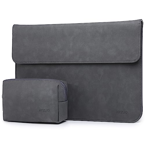 HYZUO 15 Zoll Laptophülle Laptop Hülle Tasche Kompatibel mit MacBook Air 15 M2 A2941 2023 2024, MacBook Pro 15 A1707 A1990 2016-2019, 15-Zoll Surface Laptop 5/4/3, mit Zubehörtasche, Weltraum grau-H von HYZUO