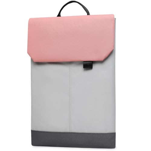 HYZUO Damen Laptop Hülle Tasche 13,3-14 Zoll Kompatibel mit MacBook Pro 14 M3/M2/M1 Pro/Max, MacBook Air 13, MacBook Pro 13, 13,5 Surface Laptop 5/4/3/2, XPS 13, Rosa-Grau von HYZUO