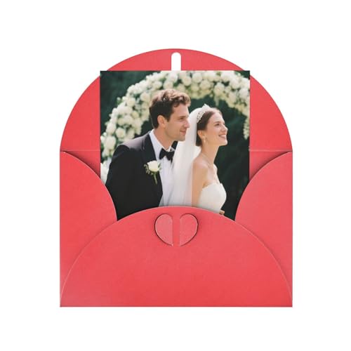 Personalisierte Hochzeitskarten, individuelle Dankeskarten, faltbare Grußkarten mit Umschlägen, um der Braut und dem Bräutigam gute Wünsche zu geben von HYueaph