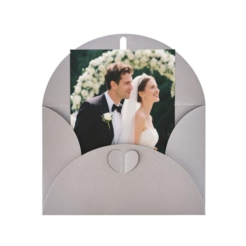 Personalisierte Hochzeitskarten, individuelle Dankeskarten, faltbare Grußkarten mit Umschlägen, um der Braut und dem Bräutigam gute Wünsche zu geben von HYueaph