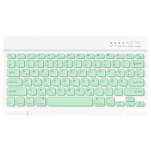 Bluetooth Tastatur, Bluetooth Keyboard, German Layout QWERTZ Lightweight Portable Wireless Keyboard for iPhone, iPad, Samsung, Lenovo, Huawei, Kompatibel Windows, Android, IOS Bluetooth Tastatur, Bluetooth Keyboard, German Layout QWERTZ Lightweight Portable Wireless Keyboard for iPhone, iPad, Samsung, Lenovo, Huawei, Kompatibel Windows, Android, IOS von HZD