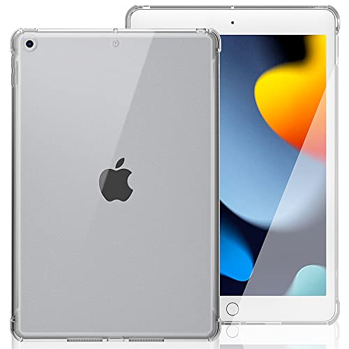 Transparente Schutzhülle für iPad 9./8./7. Generation (10,2 Zoll, 2021/2020/2019) mit 4 Ecken, stoßfester Schutz, transparente Schutzhülle 10,2 Zoll für iPad klar von HZD