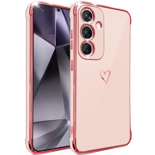 HZLFCZL Kompatibel mit Samsung Galaxy S24 Plus Hülle,Süße Herz Mädchen Handyhülle Luxuriös Galvanisierte Weich TPU Kameraschutz Stoßfest Dünn Schutzhülle Phone Case für Samsung S24 Plus-Rosa HZLFCZL Kompatibel mit Samsung Galaxy S24 Plus Hülle,Süße Herz Mädchen Handyhülle Luxuriös Galvanisierte Weich TPU Kameraschutz Stoßfest Dünn Schutzhülle Phone Case für Samsung S24 Plus-Rosa von HZLFCZL