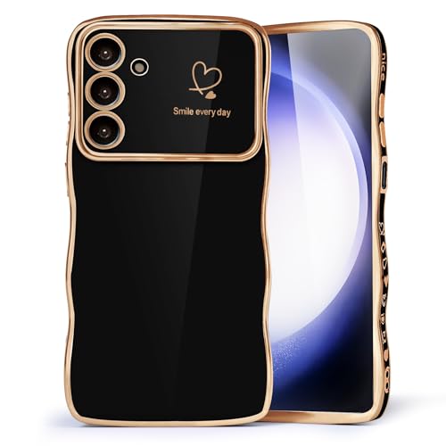 HZLFCZL Kompatibel mit Samsung Galaxy A15 4G/5G Hülle,Cute Heart Mobile Phone Case Waves Curly Mädchen Weich TPU Kameraschutz Mädchen Handyhülle Phone Case für Samsung A15-Schwarz HZLFCZL Kompatibel mit Samsung Galaxy A15 4G/5G Hülle,Cute Heart Mobile Phone Case Waves Curly Mädchen Weich TPU Kameraschutz Mädchen Handyhülle Phone Case für Samsung A15-Schwarz von HZLFCZL