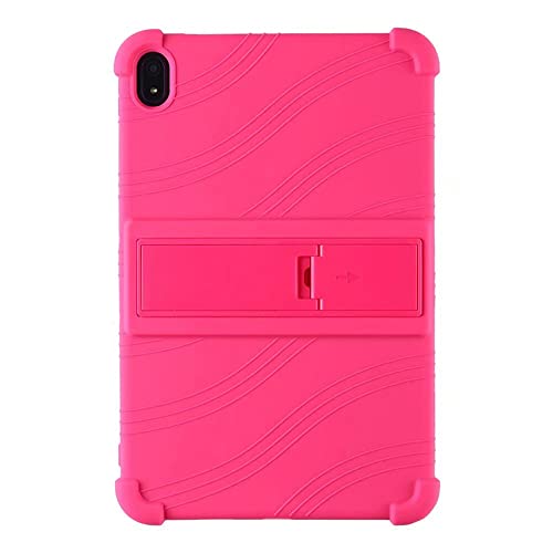 HZSANXIN Silikon Fall für Nokia T20 10.4 inch Tablette Weich Stand Cover Stoßfest Anti Riss Gehäuse Schutz Shell Halter (Pink) von HZSANXIN