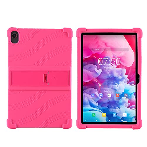 HZSANXIN Silikon Fall für Teclast T40 Pro 10.4 inch Tablette Weich Stand Cover Stoßfest Anti Riss Gehäuse Schutz Shell Halter (Pink) von HZSANXIN