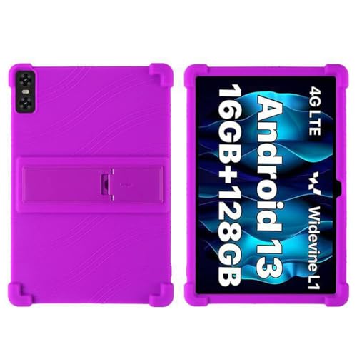 HZSANXIN Silikon Fall für UMIDIGI ‎A13 Tab 10.51 INCH Tablette Weich Stand Cover Stoßfest Anti Riss Gehäuse Schutz Shell Halter (Purple) von HZSANXIN