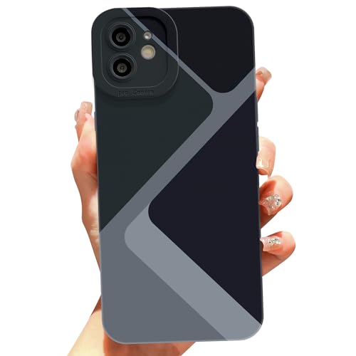 HZYKDWD Kompatibel mit iPhone 11 Hülle,Cute Aesthetic Splice Geometrie Kunst Handyhülle on Shockproof weicher TPU Protection Phone Case for iPhone 11 Women and Girls-Schwarz von HZYKDWD