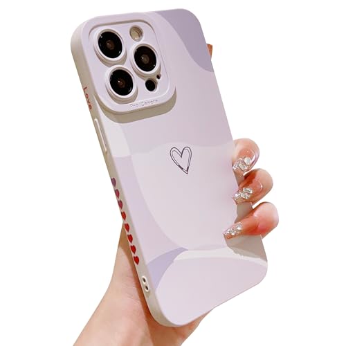 HZYKDWD Kompatibel mit iPhone 12 Pro Max Hülle,Süße Aesthetic Herz Muster Kameraschutz TPU stoßfeste Handyhülle für iPhone 12 Pro Max Damen Mädchen-White von HZYKDWD