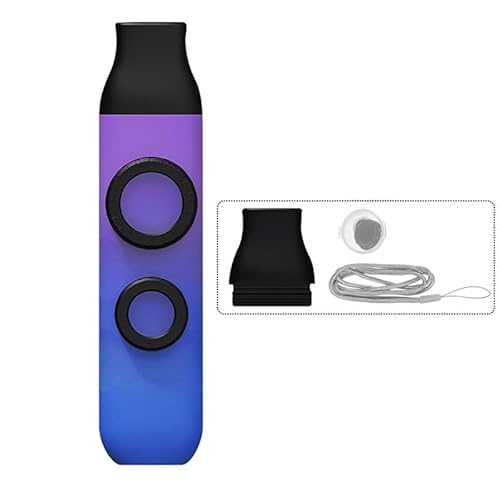 Double Hole Kazoo mit verstellbarem Ton Flötenmembranen und Lanyards, für Gitarre, Ukulele, Violine, Klavier, Keyboard, Mini Kazoo Musikinstrumente (Blau-Violett) von HZling
