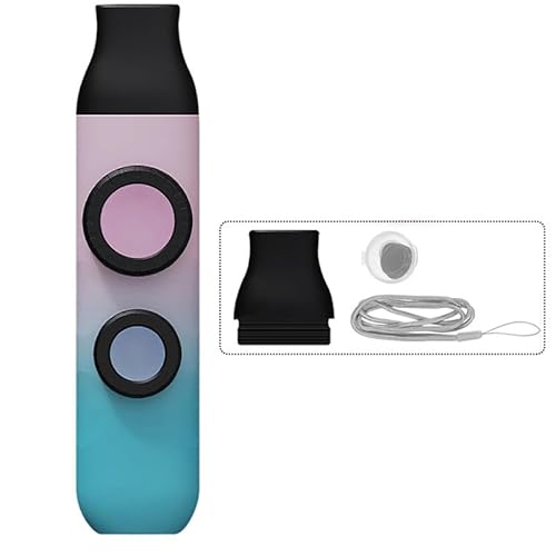 Double Hole Kazoo mit verstellbarem Ton Flötenmembranen und Lanyards, für Gitarre, Ukulele, Violine, Klavier, Keyboard, Mini Kazoo Musikinstrumente (Grünliches Rosa) von HZling