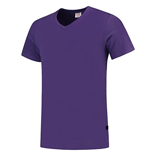 Tricorp 101005 Casual V-Ausschnitt Fitted T-Shirt, 100% Gekämmte Baumwolle, 160g/m², Violett, Größe XS von Haas F1 Team