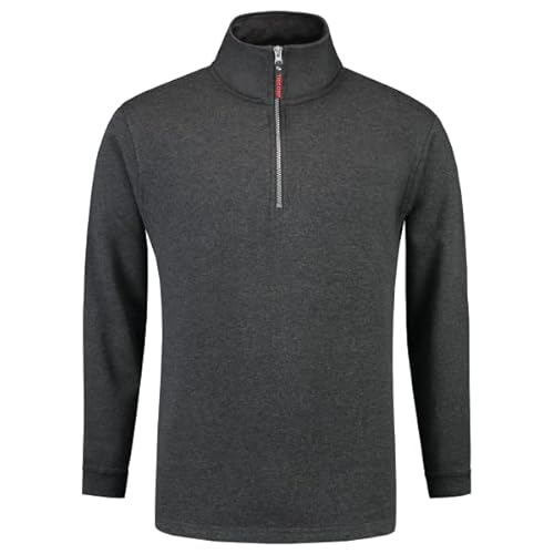 Tricorp 301010 Casual 1/4-Reissverschluss Sweatshirt, 60% Gekämmte Baumwolle/40% Polyester, 280g/m², Rot, Größe 8XL von Haas F1 Team