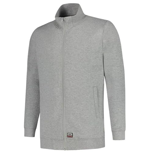 Tricorp 301017 Casual Sweatjacke, Waschbar 60°C, 70% Baumwolle/30% Polyester, 280g/m², Graue Melange, Größe M von Tricorp